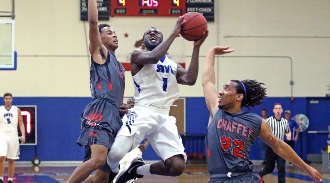 SBVC Men’s Basketball climbs back into title contention, beating the Panthers, 81-80